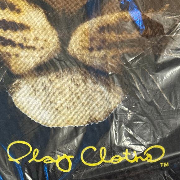 Play Cloths Leopard Cheetah Tee Shirt 100% Cotton Caviar Black Unisex Large - Picture 6 of 7